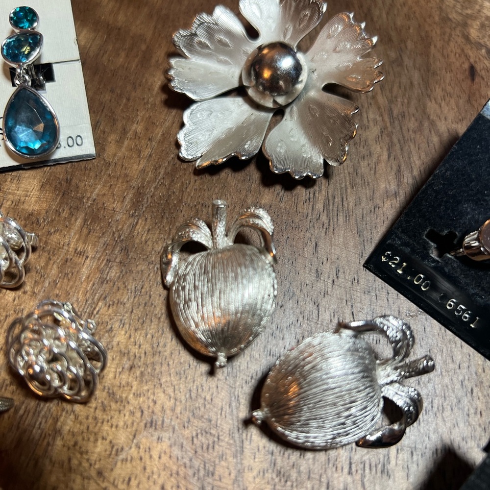 Vintage Silver Tone Jewelry Lot Sarah Cov Napier Monet - Picture 3 of 7